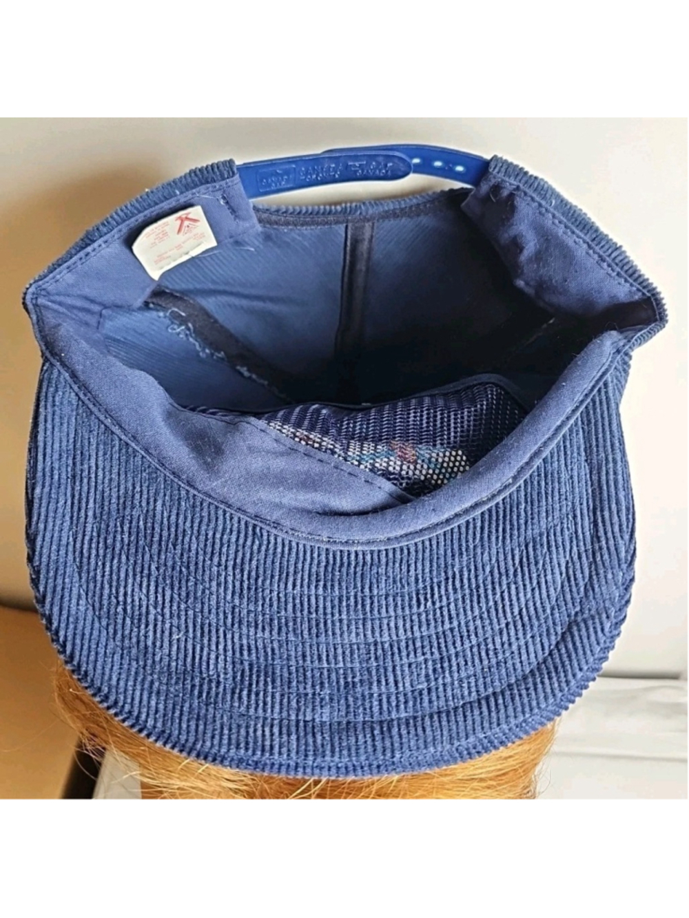 Vintage Irving Nova Scotia Hat Snapback Adjustable Corduroy Blue Gas Oil Petro - Picture 7 of 10
